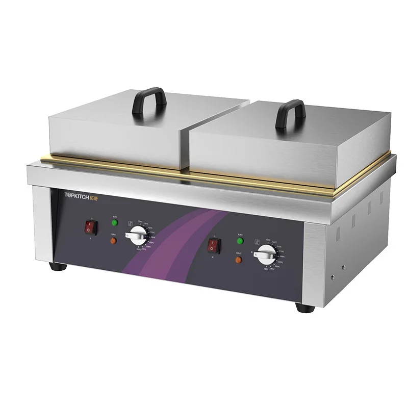 YJQ commercial soufflé machine, electric heating copper gong barbecue cake machine dedicated double-head soufflé machine
