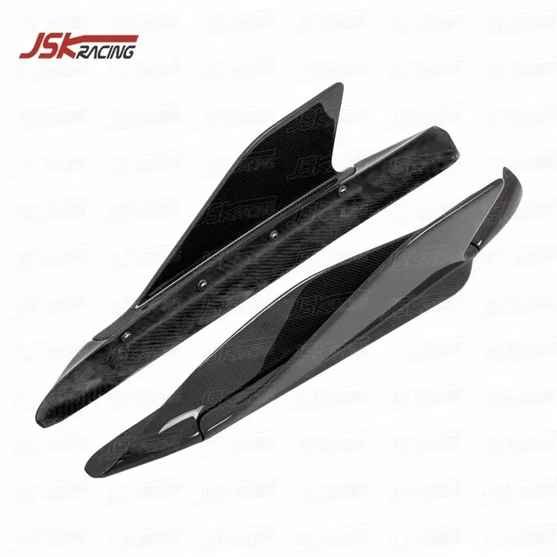 CAPRISTO STYLE CARBON FIBER SIDE FIN SIDE SKIRTS (PLAIN WEAVE) for 2015-2018 FERRARI 488 GTB