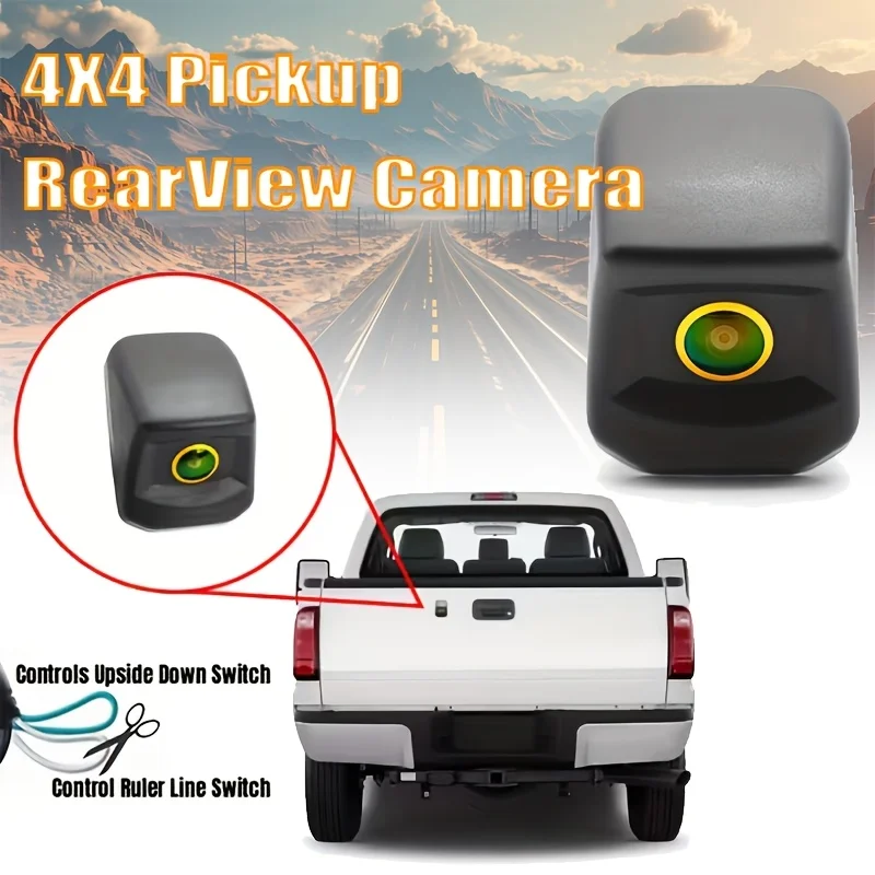 Backup Camera for 4X4 Pickup Trucks Featuring a Fisheye Lens And Adjustable Guidelines - 170° CCD Wide-Angle