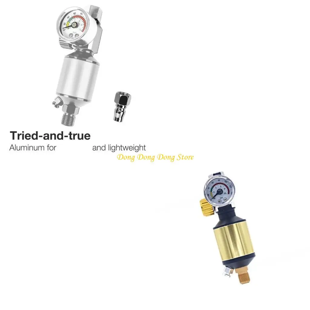 

4XBA Sprays Regulator Gauge with Air Filter 1/4 Threads Oil Water Separator Pressure