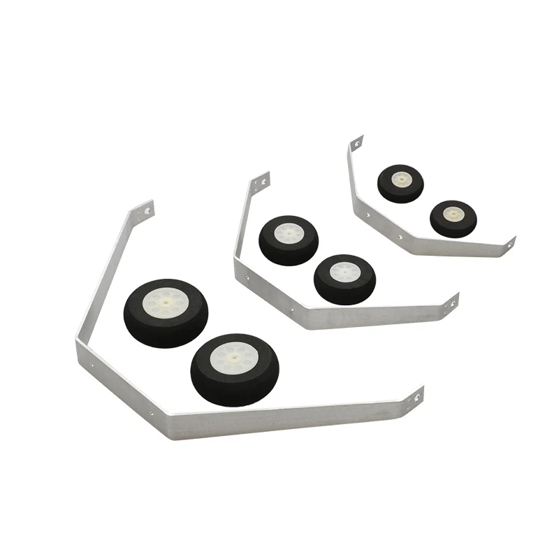 1Set Aluminum Alloy Landing Gear Sponge Wheels Shaft Axle for 20-25/25-40/50 Classes DIY RC Electric Plane Fixed Wing Aircraft