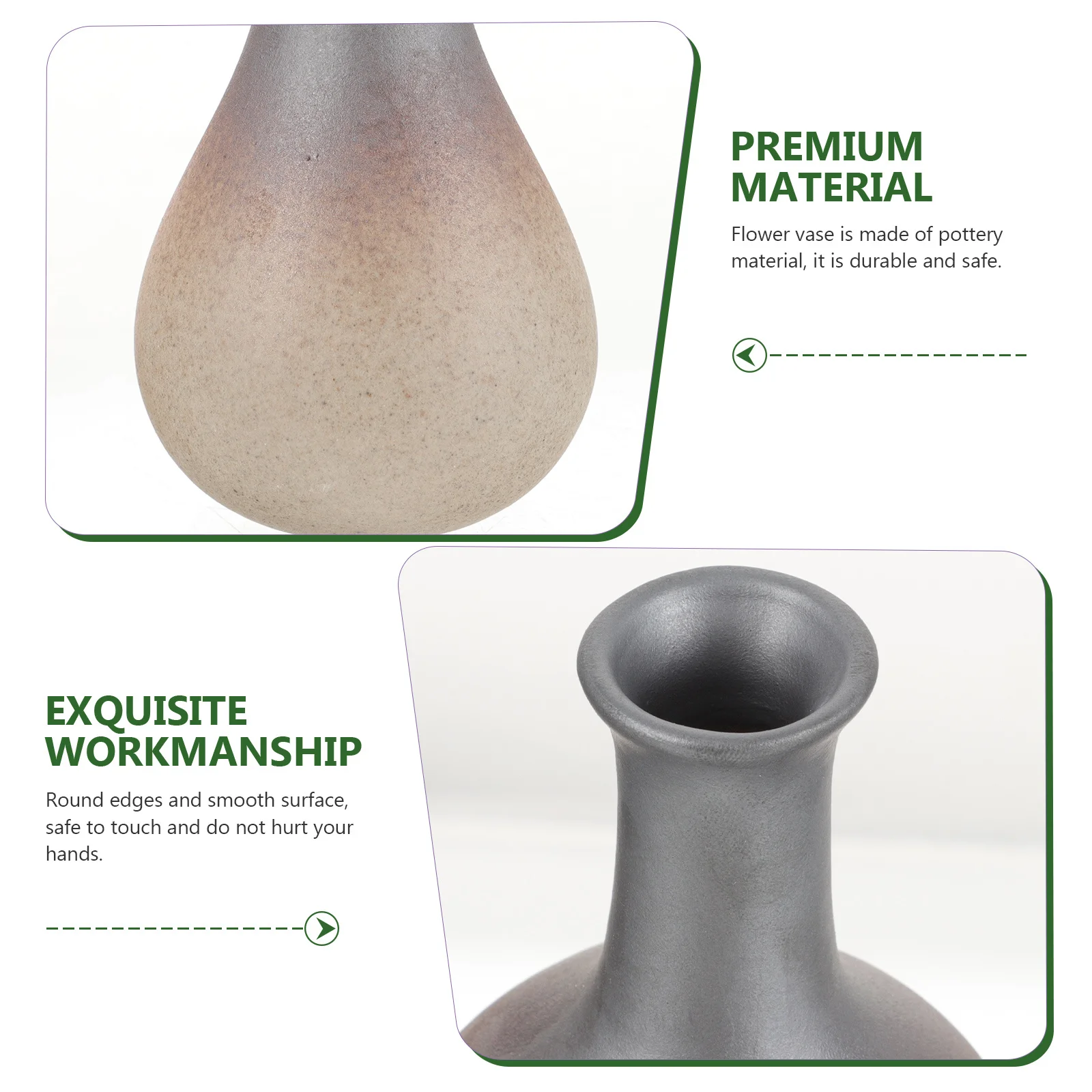 

4 Pcs Vase for Home Decor Office Desk Flower Ceramic Plants Flowers Decorative Vases Pottery