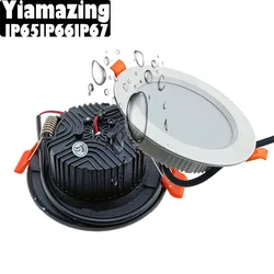 IP65 IP66 Outdoor Waterproof IP67 220V LED Downlight 7W 9W 12W Kitchen Bathroom Toilet Eaves Changeable Ceiling Lamp Spot Light