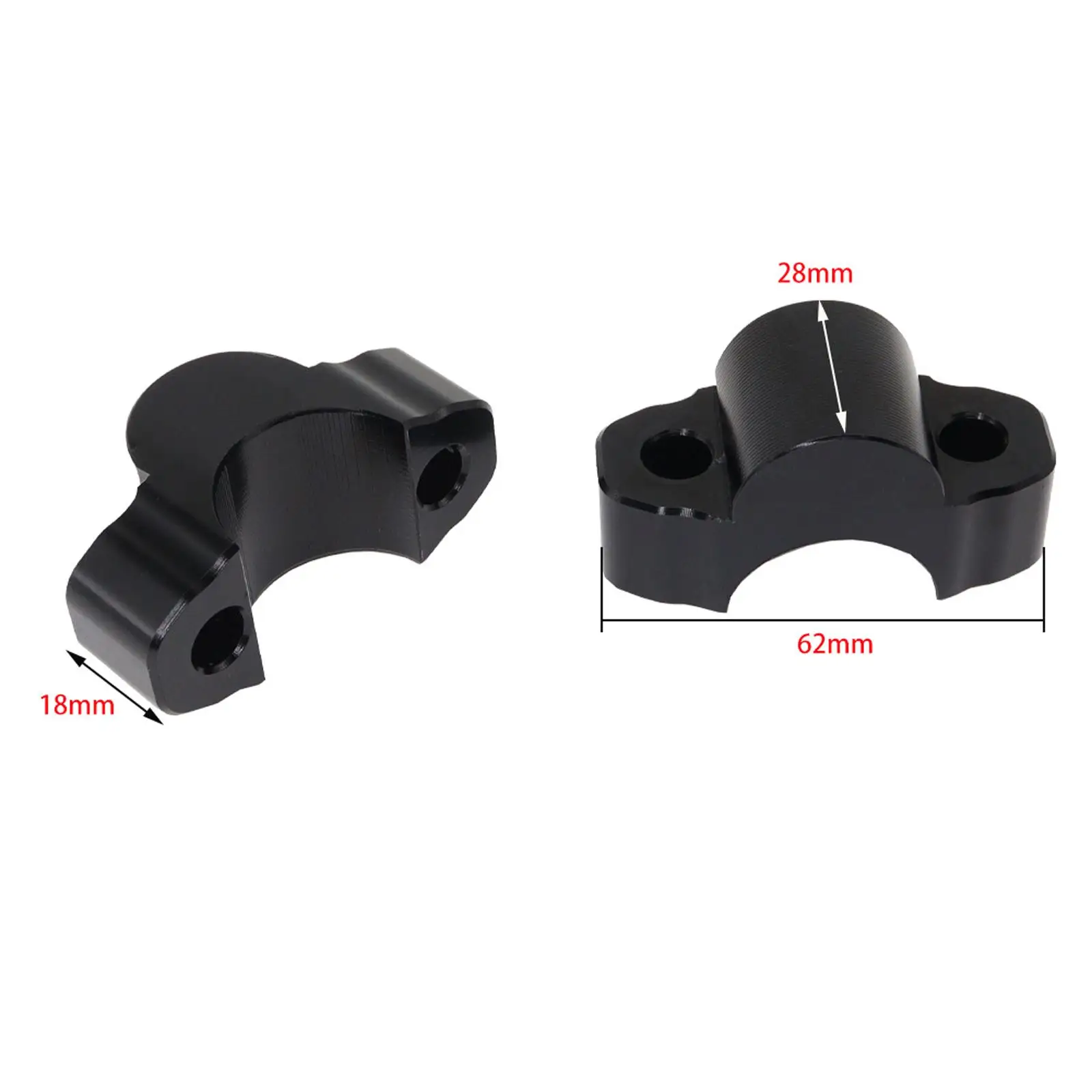 Handlebar Riser Mount Clamps Aluminum Alloy Motorcycle Elevation Replacement for Chopper Motorbike Modification