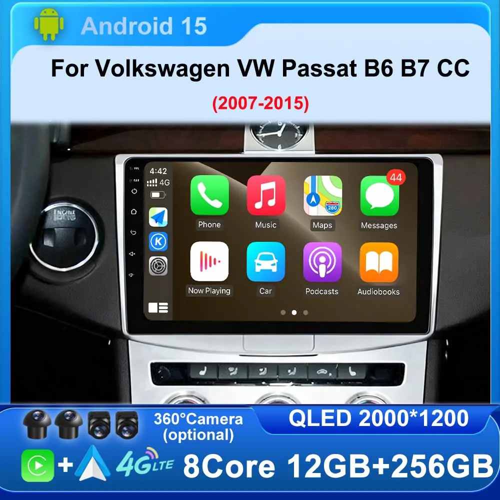 

Android15 for Volkswagen VW Passat B6 B7 CC 2007 - 2015 BT WIFI GPS Multimedia Player Carplay Radio Auto Car Radio NO 2din DVD