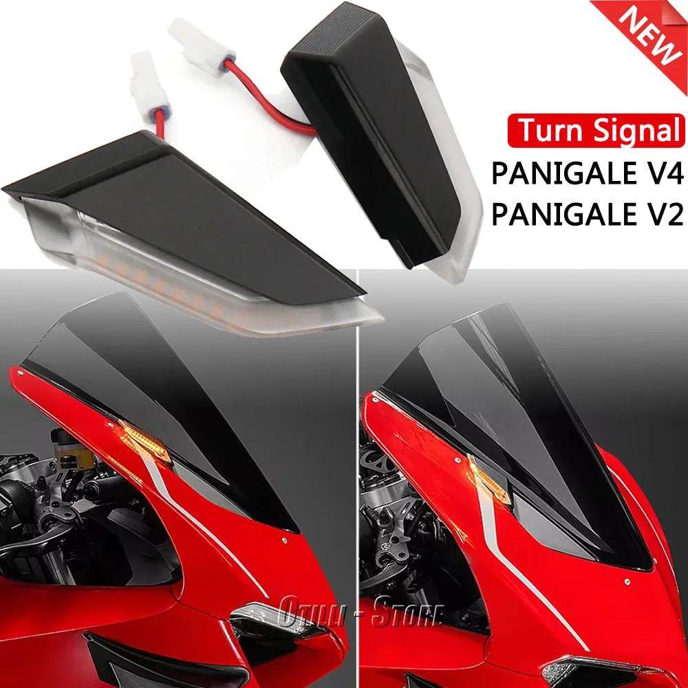 

Invisible LED Blinker Light Turn Signals Indicator For DUCATI Panigale V4 V4S V4R V2 Motorcycle Accessories Mirrors Base Plate