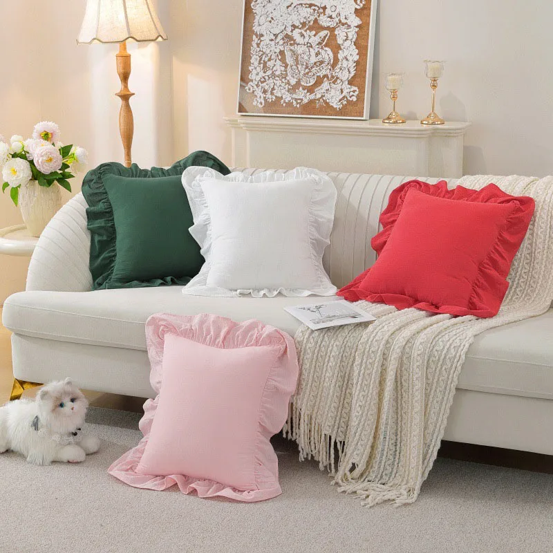 

Наволочки с оборками, наволочки-конверты, мягкие наволочки из стираного хлопка для дивана, кушетки, гостиной, спальни, домашнего декора