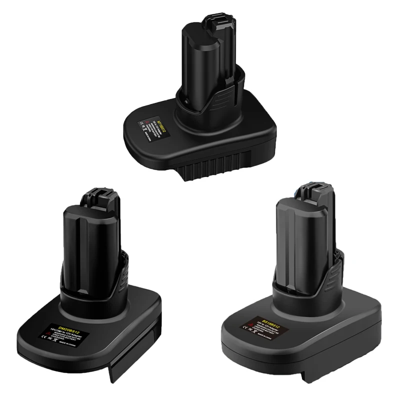 Adapter baterii HAKSINKY do akumulatorów Makita/Dewalt/Milwaukee/Bosch 18V 20V, umożliwiający przenieś akumulatory do narzędzi Maktia/Bosch 12V — zdjęcie produktu 6