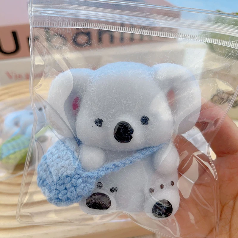 1PC Silicone Fuzzy Cute Koala Cartoon Pinching Joy Handmade Toy Stress Release Hand Relax Decompression Toys