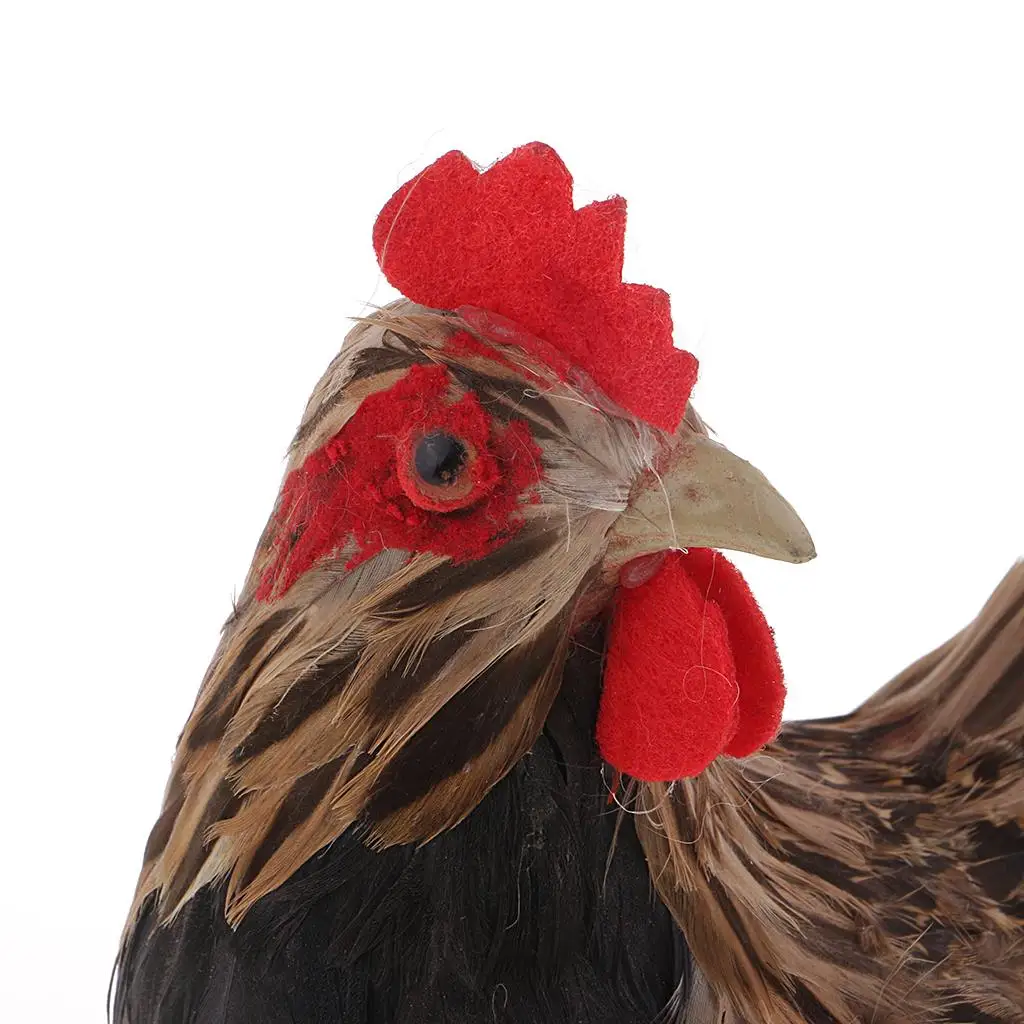 

Декоративная фигурка пернатой курицы, модель животного для украшения фермерского дома, офиса, дома