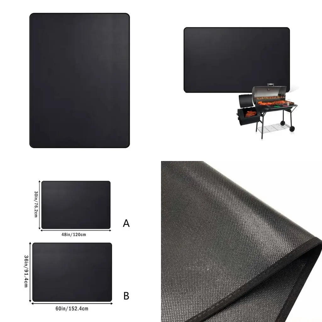 

QX2E Pit Mat BBQ Pad High-Temperature Anti-Scalds Flame Retardant Rugs