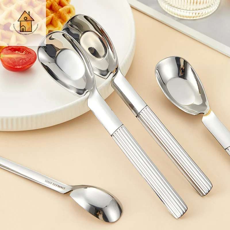 

1/2Pcs Caviar Spoon Stainless Steel Hanging Cup Spoon Creative Food Strainer Spoon Kitchen Egg Yolk Colander Flatware