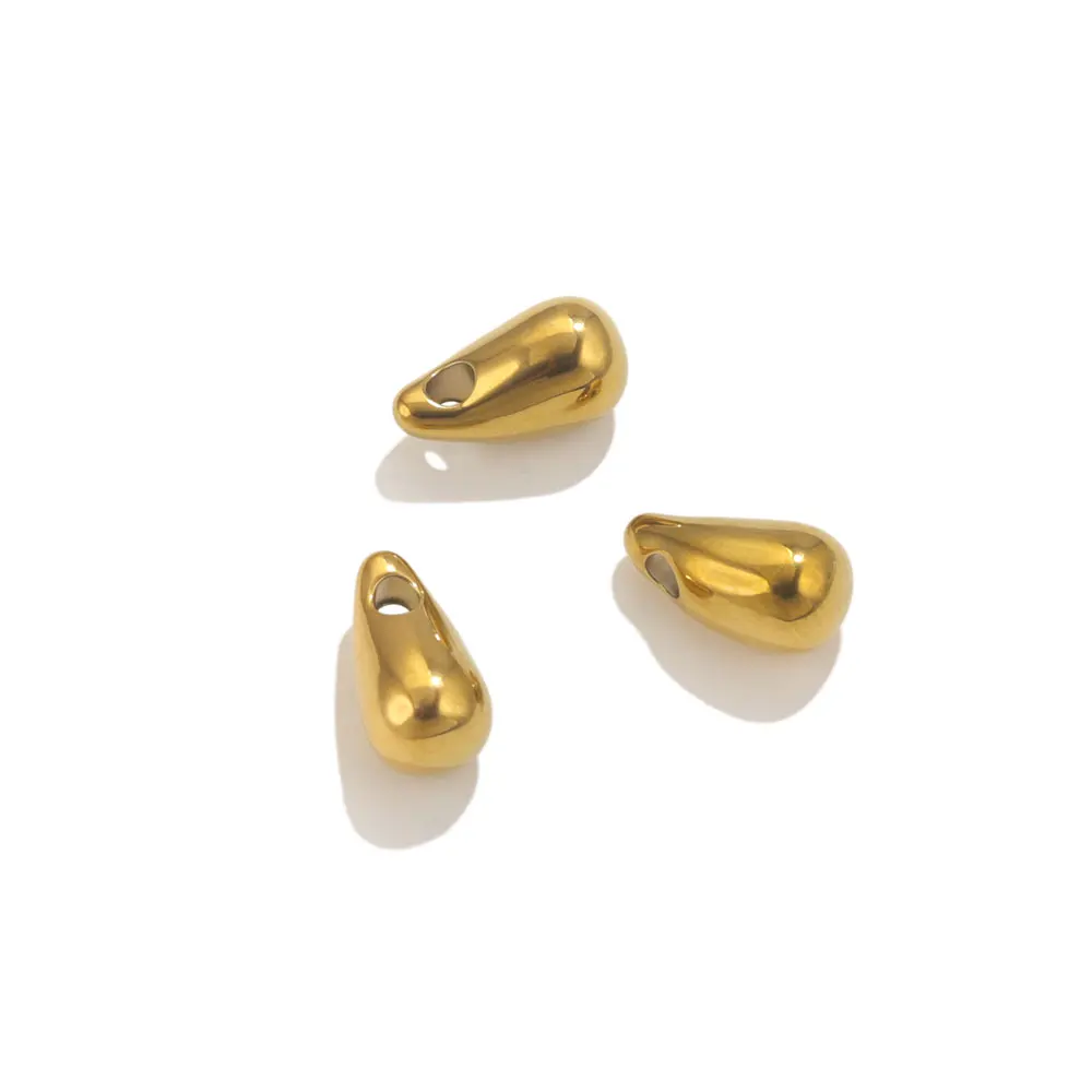 10pcs Gold Plated Stainless Steel Drop Charms For Earring Bracelets Making Supplies Jewelry Material Craft Parts Jewelry Charm