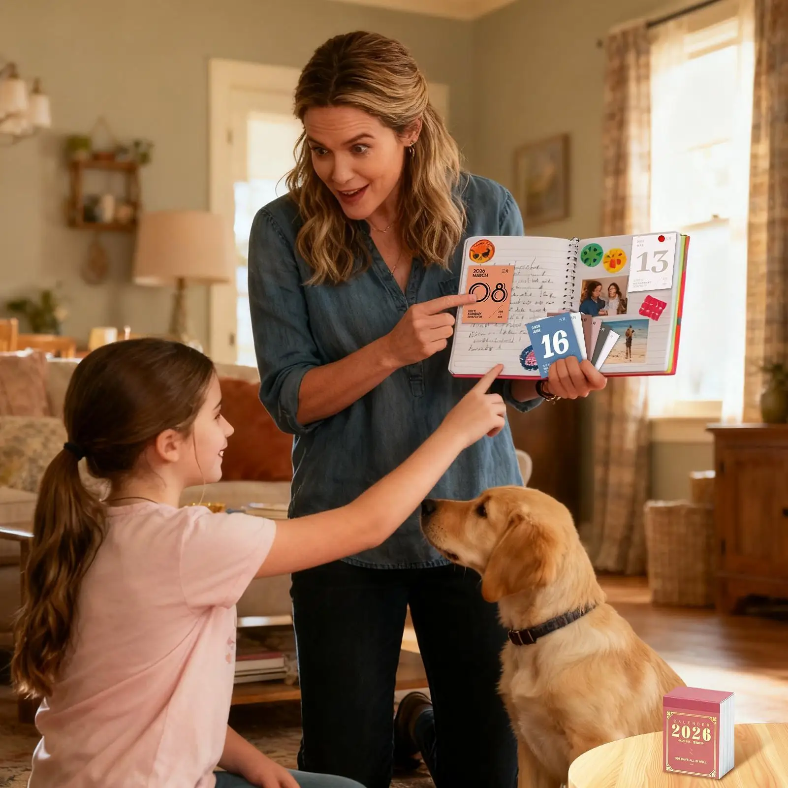 Мини-настольный календарь на 2026 год, 365-дневный отрывной ежедневник страниц с толстой бумагой, офисный стол, домашние школьные классные принадлежности