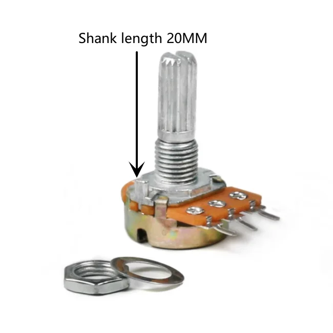 

WH148 potentiometer shank length 15MM 20MM 3-pin