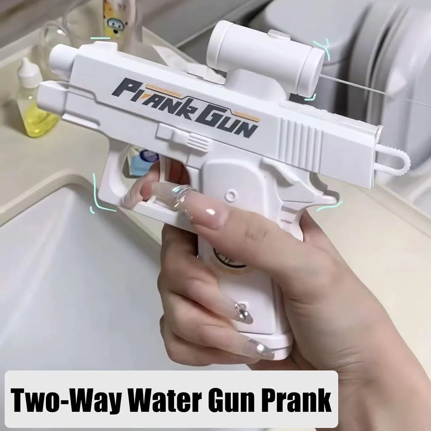 Handheld Manual Water Gun Prank Two-Way Spray Watergun Toys Summer Outdoor Beach Swimming Pool Water Pistol Toy For Children