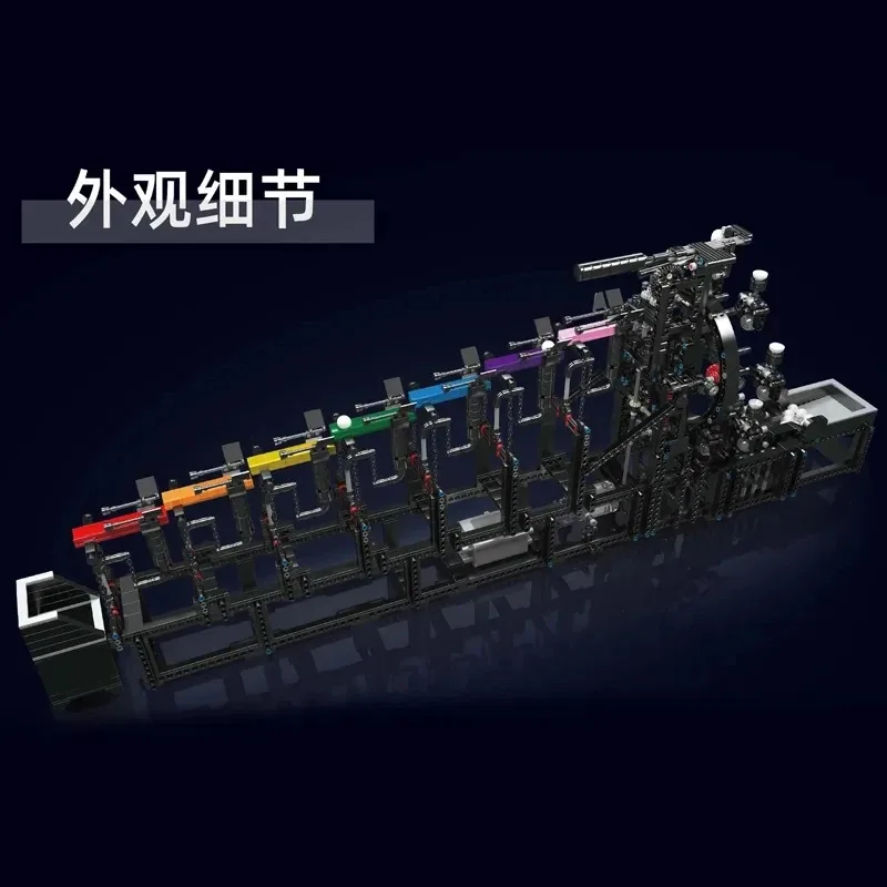 Schimmel Koning 26006 Technische Rollende Bal Bouwsteen De Gemotoriseerde Regenboog Tensegrity Model Assemblage Marmer Run Speelgoed Kids Gift