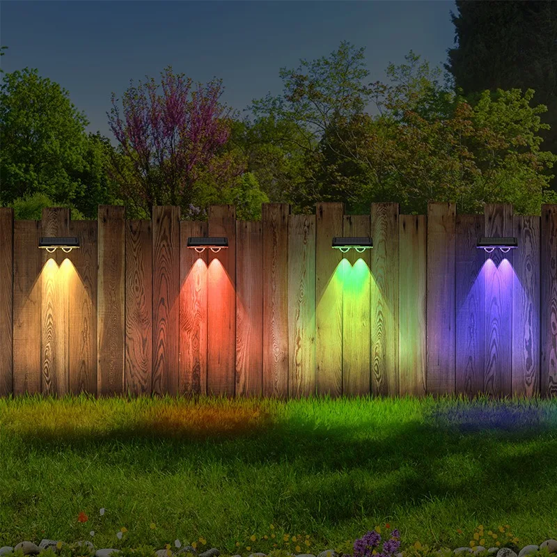 

Solar Garden Wall Light Outdoor RGB Mini Ambient LED Decoration Waterproof Solar Powered Garden Lights for Courtyard