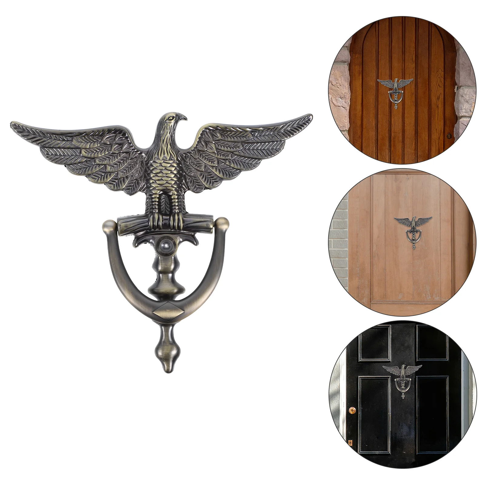 Observer European Style Eagle Head Zinc Alloy Knocker Door Security Front with Peephole