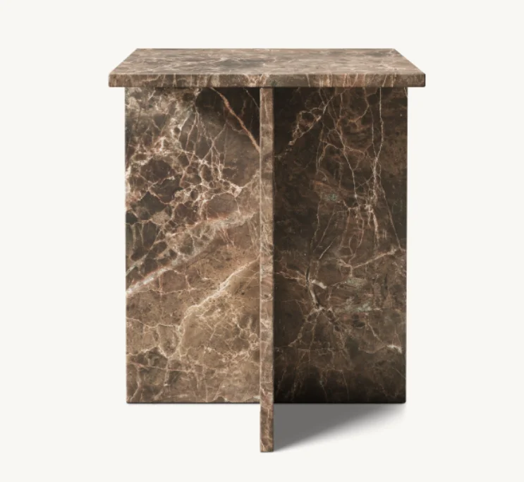 

# Modern Design Living Furniture Marble Travertine Square Side Table