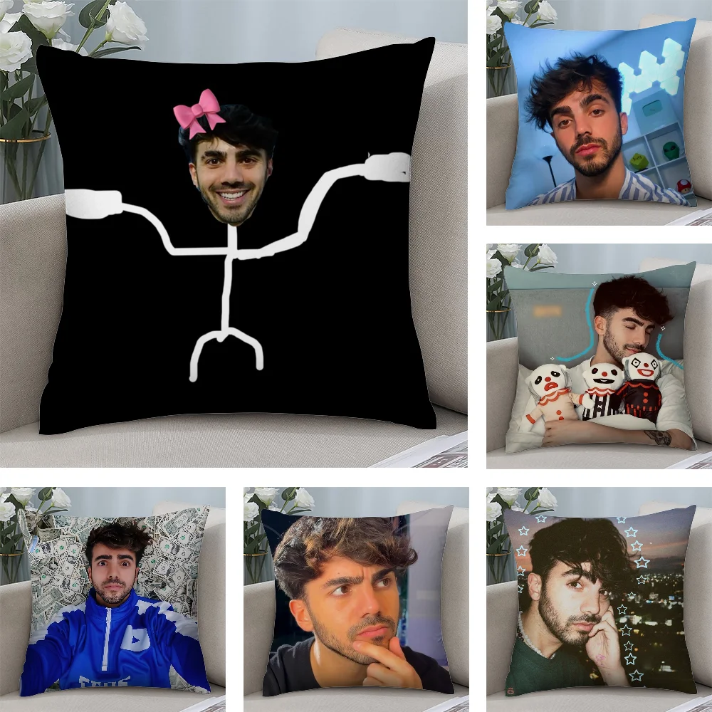 

Internet Celebrity Fede V_Vigevani Pillow Case Plush Fabric Soft Double Sided Print Sofa Cushion Cover Throw Pillow Covers