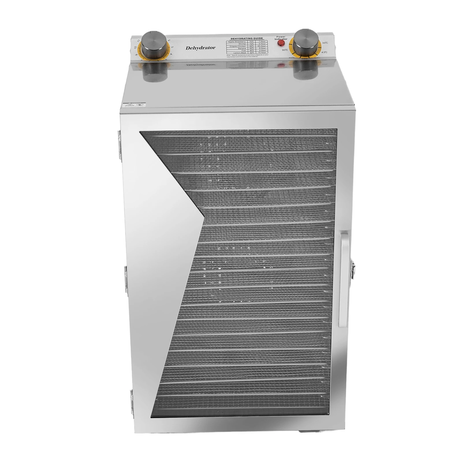 

Сушилка для пищевых продуктов, 18 лотков из нержавеющей стали с регулируемым таймером и контролем температуры для фруктов, мяса, говядины, вяленых трав