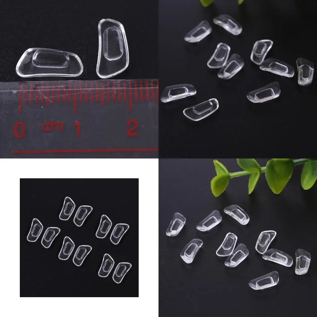 

L4ME 5 Pairs/Lot Inserted Silicone Eyeglasses Soft Nose Pads Glasses Massage