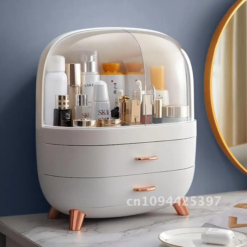 Makeup Container Polish Box Desktop Storage Organizer Makeup Drawer Large Box Cosmetic Capacity Storage Nail Jewelry Organizer