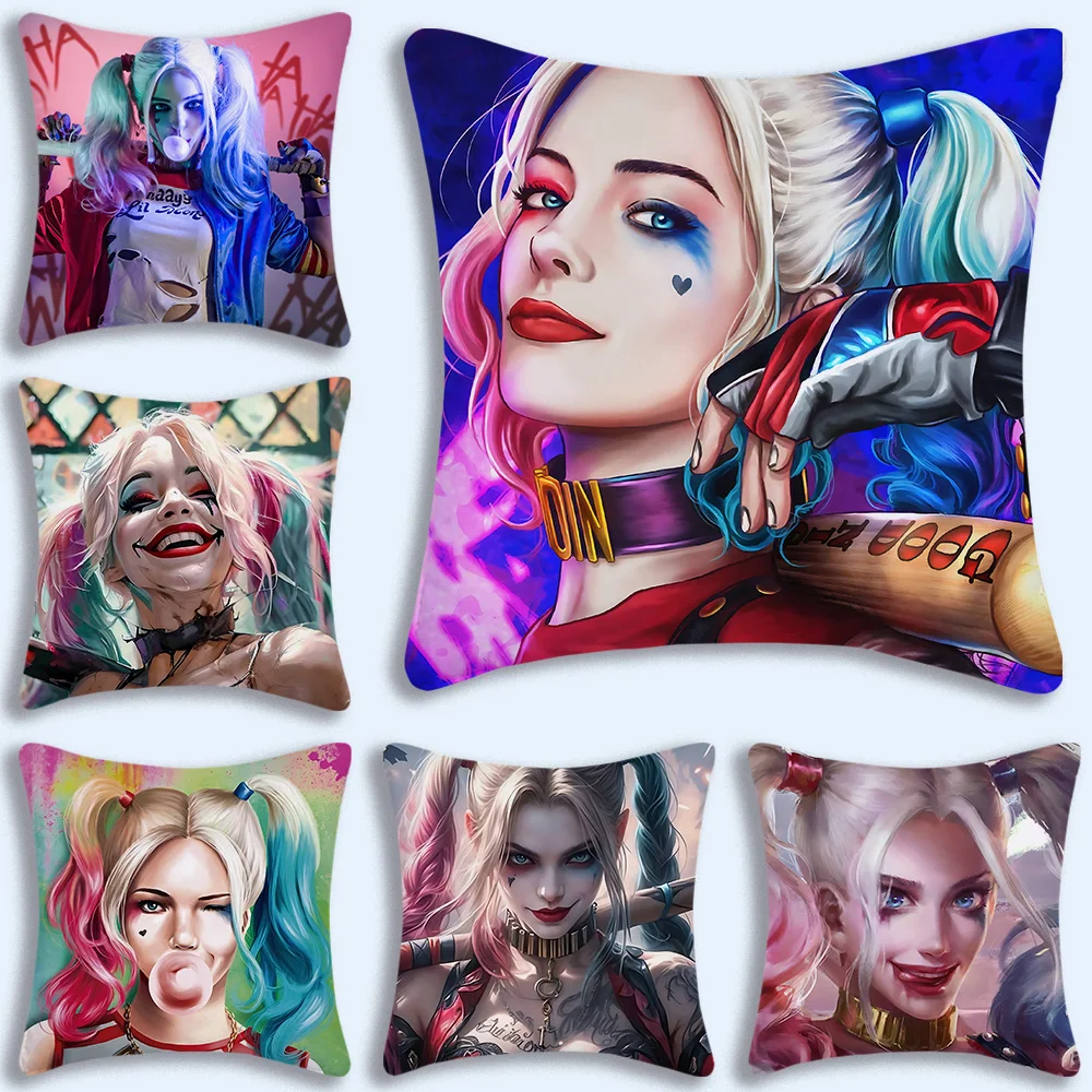 Hot Actors H-HarleyS Pillow Covers Cartoon Sofa Decorative Home Double-sided Printing Short Plush Cute Cushion Q-Quinns Cover