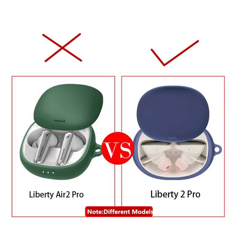 الكرتون حقيبة سماعة الاذن غطاء ل Anker Soundcore الحرية 2 برو سيليكون بلوتوث سماعات شحن صندوق واقية قذيفة مع هوك