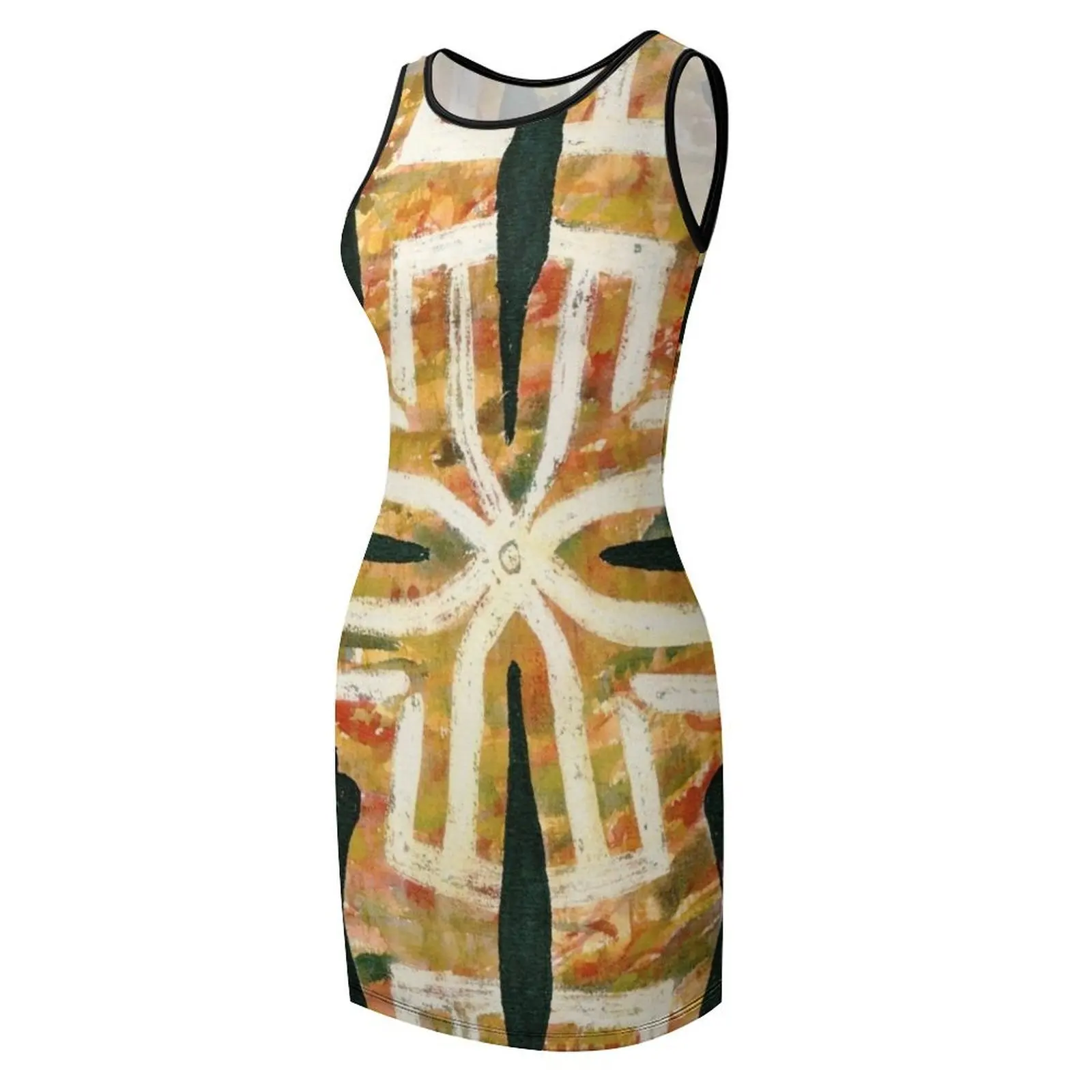 مجردة Mudcloth 19 فساتين فستان الشمس بلا أكمام للمرأة 2025 فستان للنساء فساتين عيد ميلاد للنساء فساتين الرقص #4