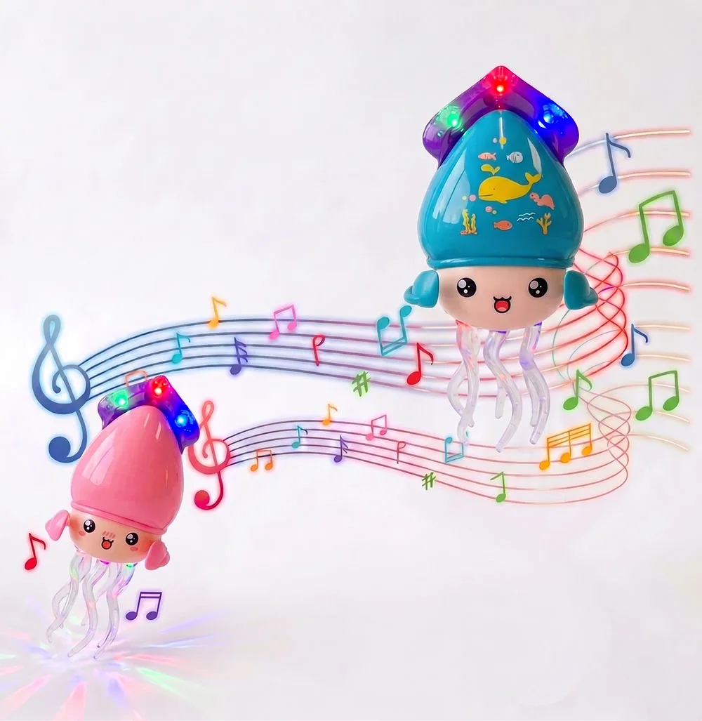 

Electric Dancing Squid Toys for Kids Sound and Lights Obstacle Avoidance Crawling Simulation Octopus Baby Funny Interactive Toy