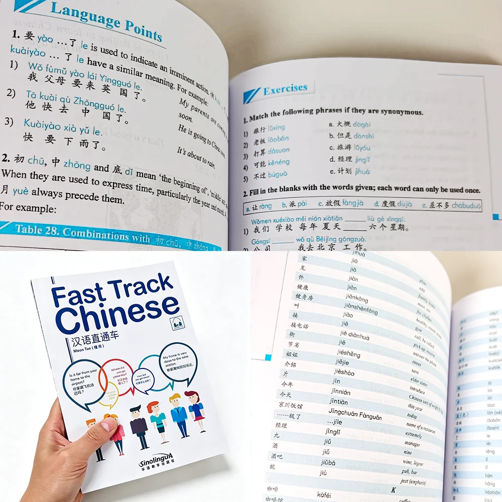 Audio +Pinyin + English Annotation + Chinese English Vocabulary Chinese Course Book For Foreigners Self-study Chinese Text Book