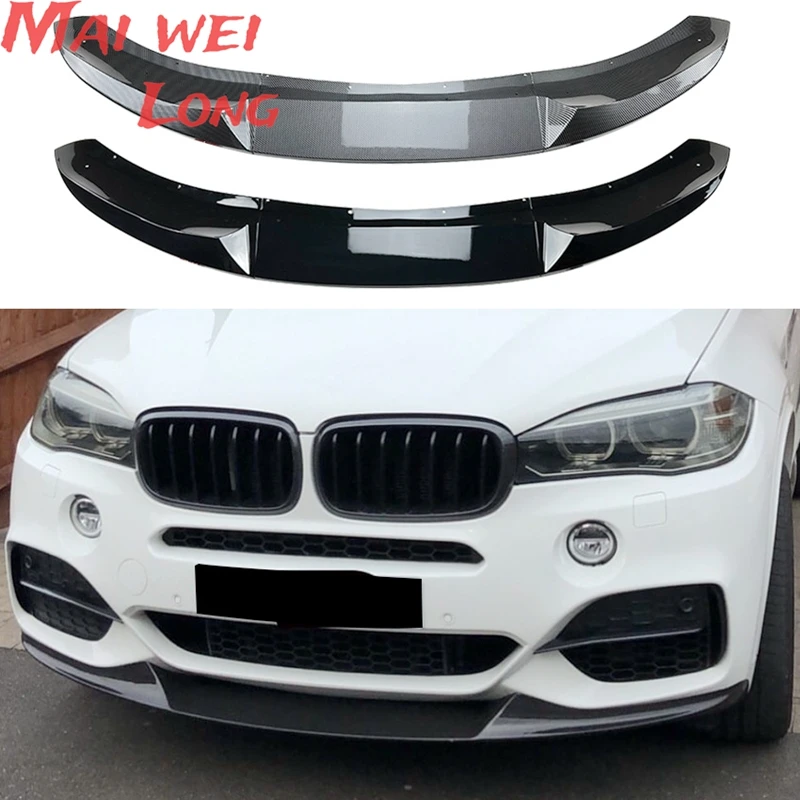

Car Front Bumper Splitter Lip Body Kit Spoiler Gloss Black Canard For BMW X5 F15 M Sport 2014 2015 2016 2017 2018 Accessories