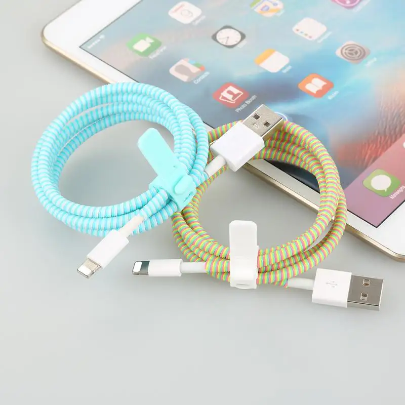 USB 충전용 케이블 보호대 와인더, 데이터 케이블 와이어 보호 커버, 데이터 코드 보호대 케이블 정리함, 1.5m