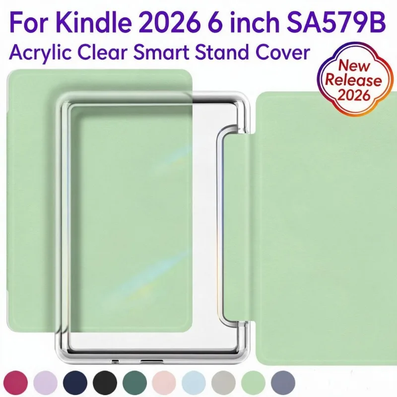 Acrylic Case For Amazon Kindle 6 Inch (2026) E-Reader Hard Back Cover for Kindle 12th Gen 6