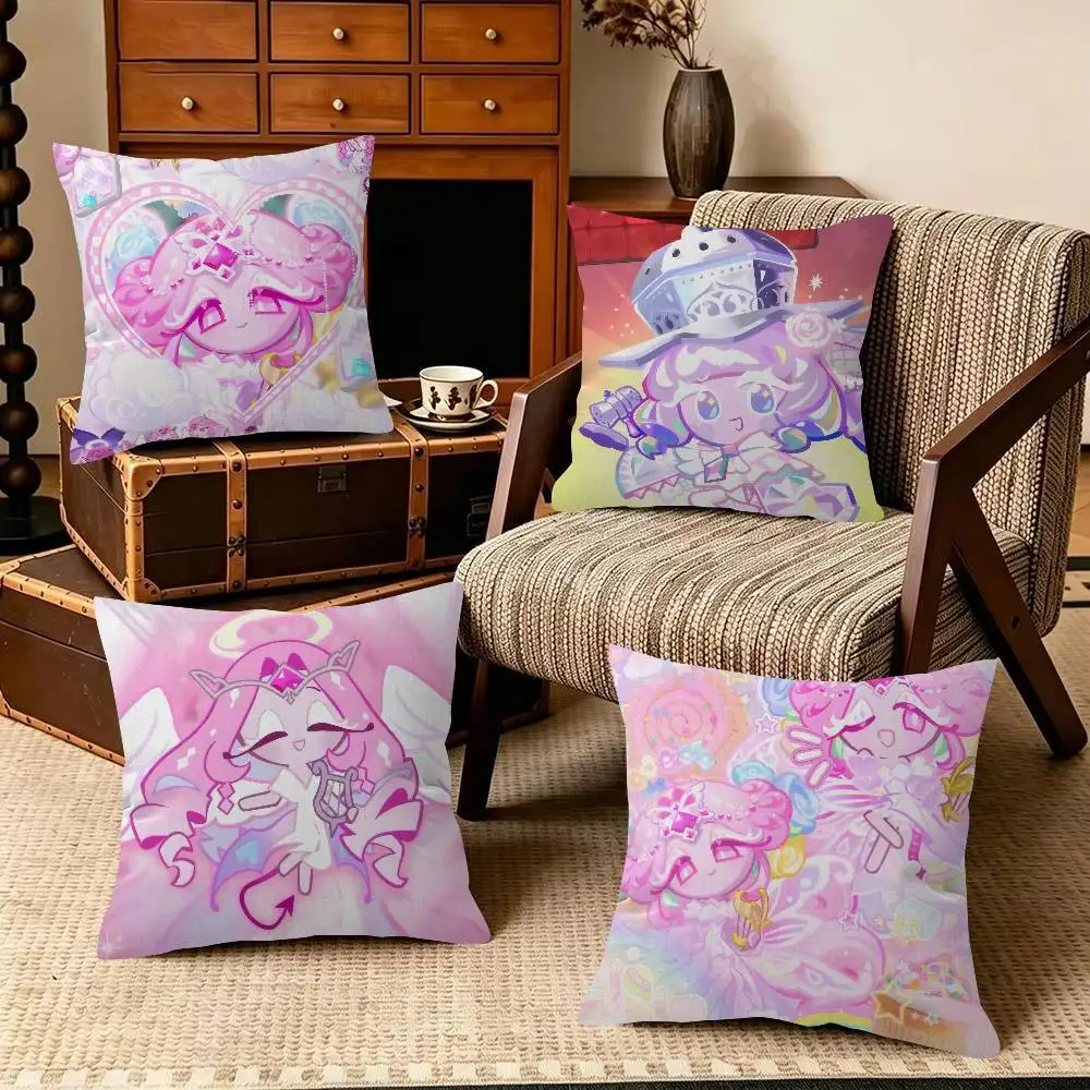 Cute E-Eternal Sugar C-Cookie  Trendy-style decorative throw pillow cover insert not included fauxembroidery design