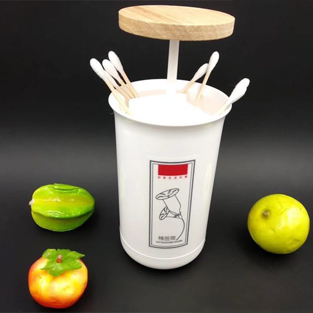 

Automatic Pop-up Cotton Bud Swabs Toothpick Holder Dispenser Case Holder Storage Organizer Box Home Hotel Decoration