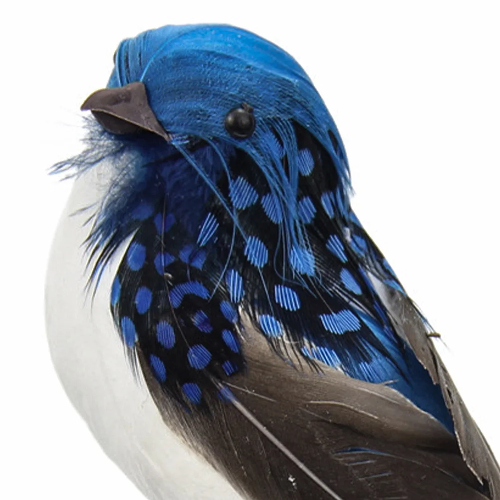 

4pcs Artificial Foam Ornament Garden Decor Decoration Craft Landscape Decoration Small Bird Fake Bird Lawn Adornment