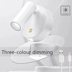 Rechargeable COB LED Spotlight Remote Control Touch Dimmable 5V USB Bedside Lamp Downlight Kitchen Living Room Indoor Decoration