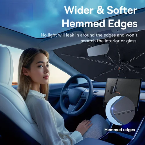 Imagen 2 del producto Baseus-parabrisas plegable para coche, cortina parasol para ventana delantera de coche, parabrisas Universal, accesorio para coche, sombrilla de verano