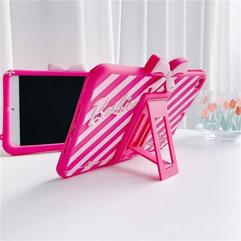 Barbie Ipad Tablet Case Ipad 9 Air5 4 Pro 2022 10th Generation Mini 6 5 4 Anime Kawaii Silicone Acrylic Tablet Protective Case