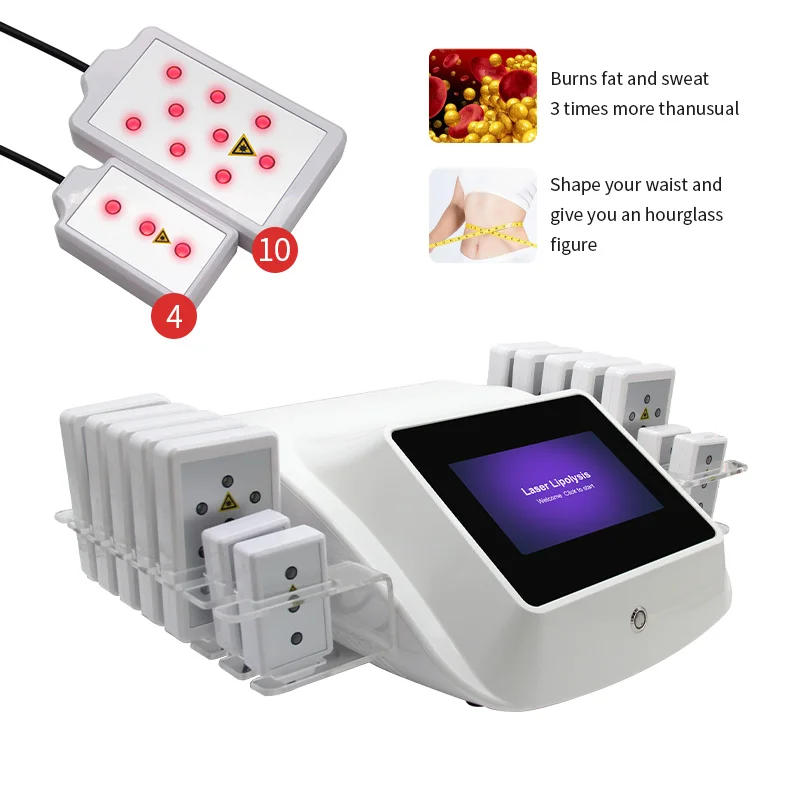 Lipo Laser Machine 14 Pads Lose Fat Tender Skin Anti-aging Anti-wrinkle Body Weight Loss Shaping Slimming Reduce Cellulite
