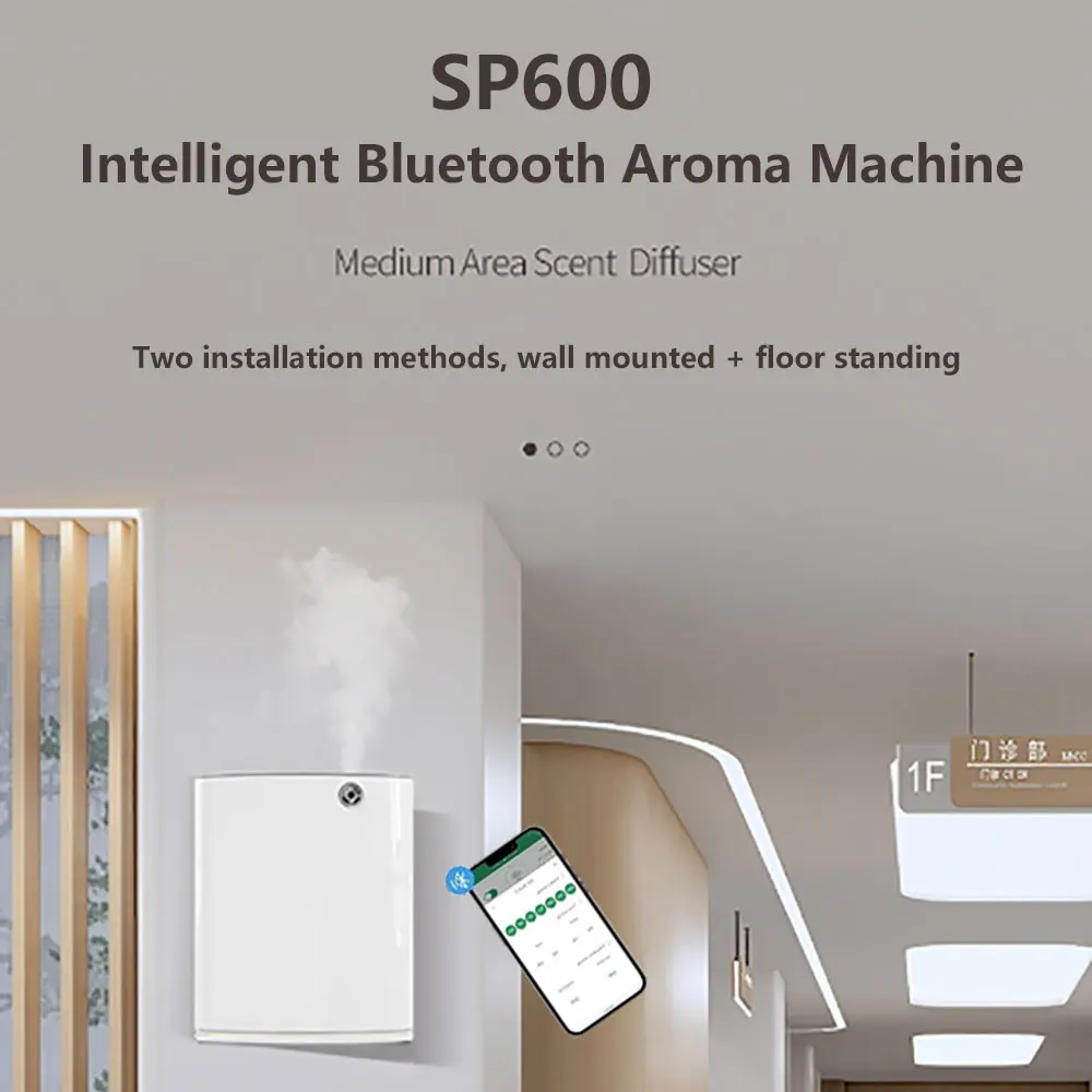 Aromatherapy Machine-Fragrance Diffuser Aroma Scent Air Machine Air Purifier WIFI Smart Mobile Phone APP Control,450ml Bottle