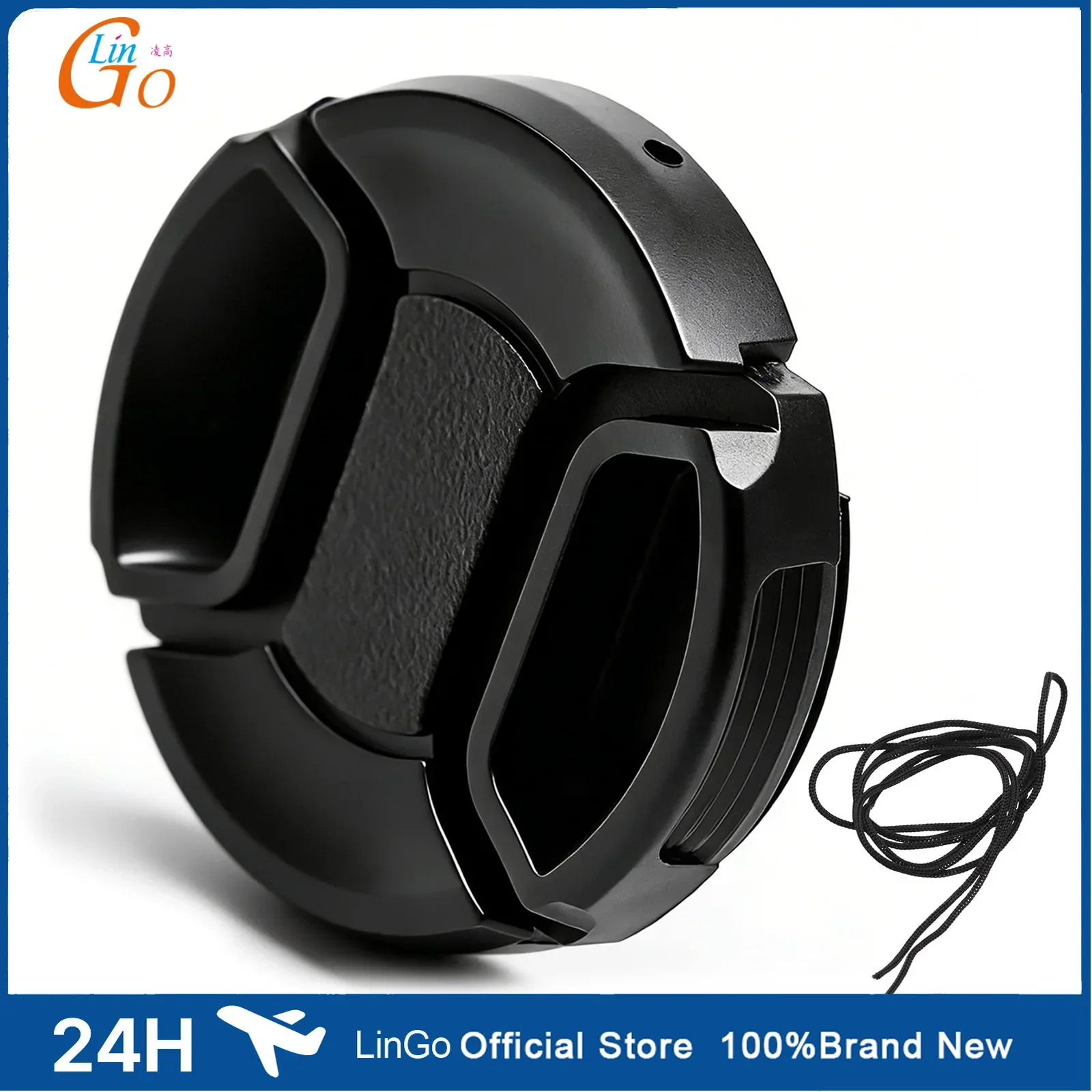 37 39 40.5 43 46 49 52 55 58 62 67 72 77 82 86 95 105mm Center Pinch Snap on Front Lens Cap Cover for All Camera Commonly Used