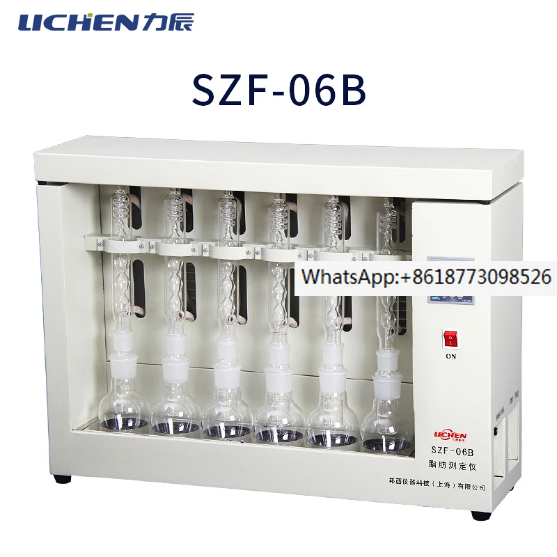 

Lichen Technology Digital Fat Analyzer SZF-06A06B06C Soxhlet Extraction Principle