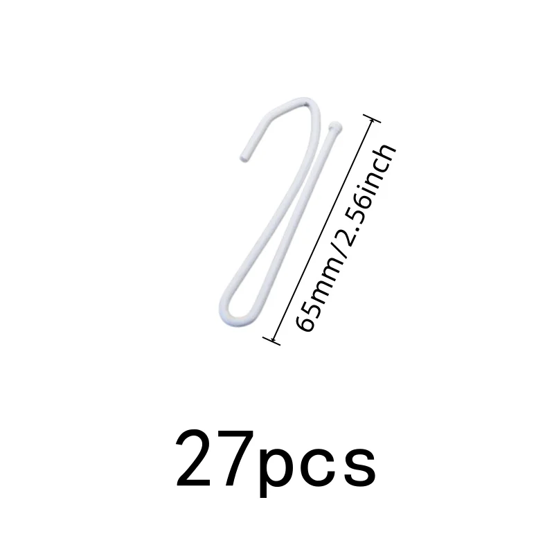 27 pcs Easy Simple Operation Single Prong Curtain Clips, great for Bathroom Fabric Hanging, Smooth Sliding Hook