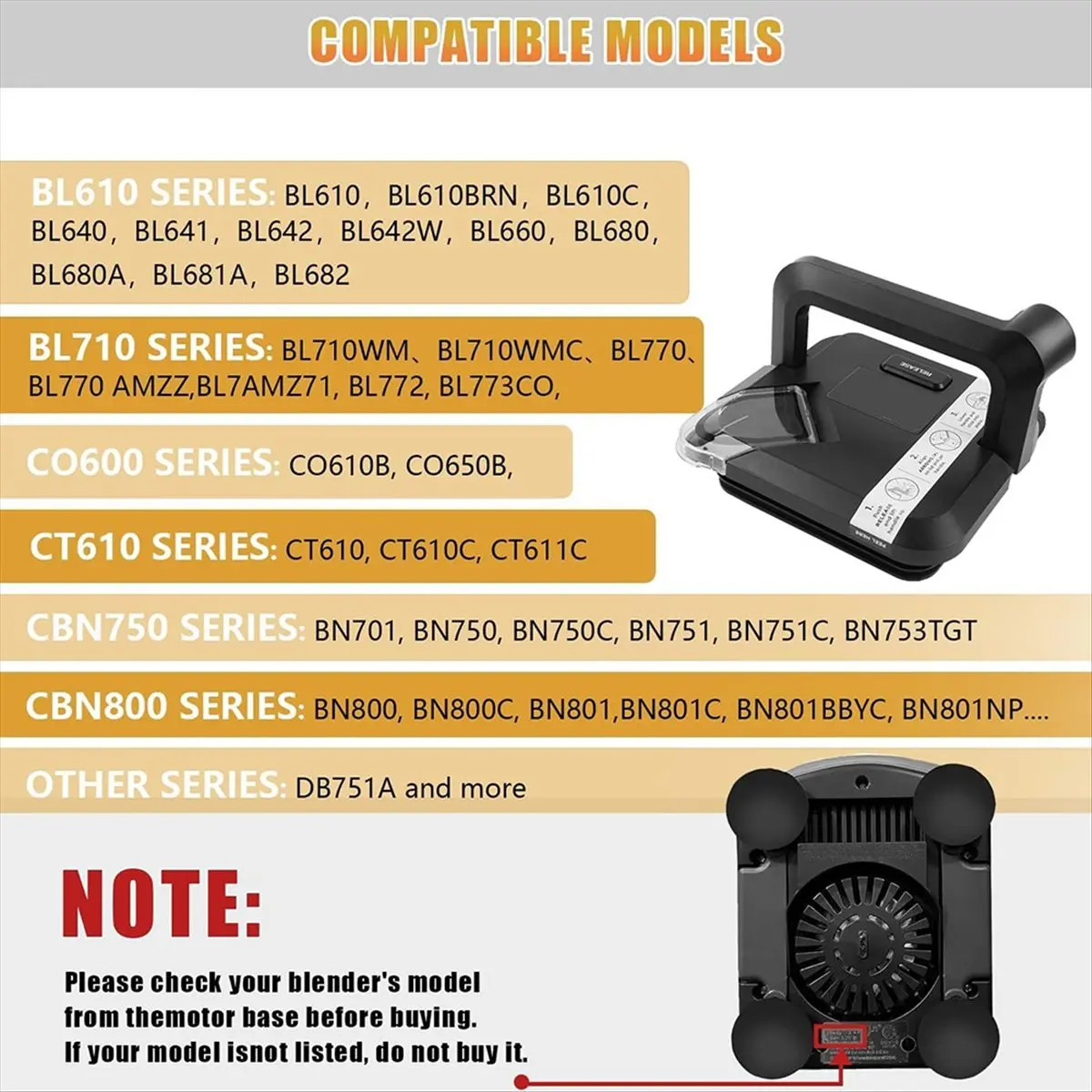 

Запчасти для крышки, аксессуары для шатунов XL на 72 унции, квадратная верхняя крышка для BL610 BL710WM BN701 (крышка ТОЛЬКО)