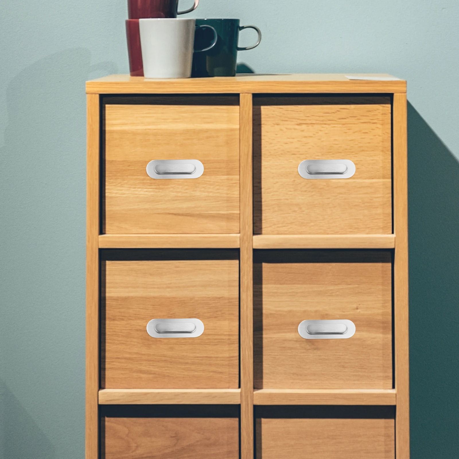 

Invisible Modern H Kitchen Cabinet Knob Pull Door Sliding Dressers Drawers Closets Cabinets Durable Hardware