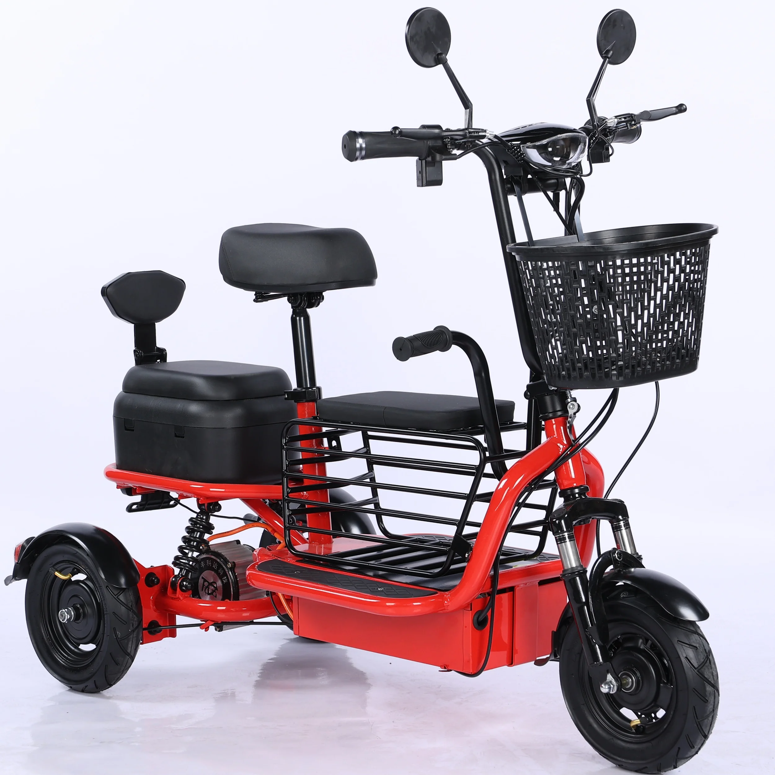 

A Folding Small Three-wheeled Electric Bicycle for Transporting Children, Suitable for Elderly Women at Home